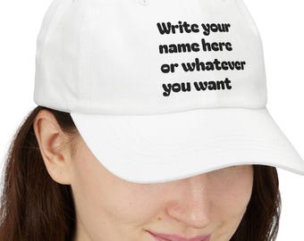 Personalized Custom Embroidered Cotton Hat – “Your Name Here” Adjustable Baseball Cap