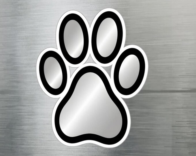 Minimal Paw Print Vinyl Sticker for Cars & Laptops – Pet Lover Gift – Weather-Resistant Black Cat Decal