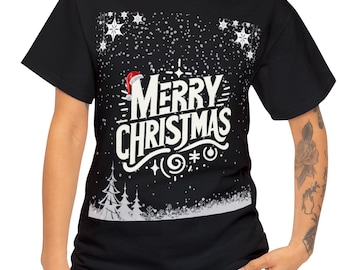 Merry Christmas Winter Snow Scene Unisex Holiday T-Shirt
