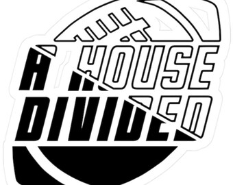 Custom Family Football Decal | Kiss-Cut Vinyl Sports Sticker | House Divided Game Day Gift