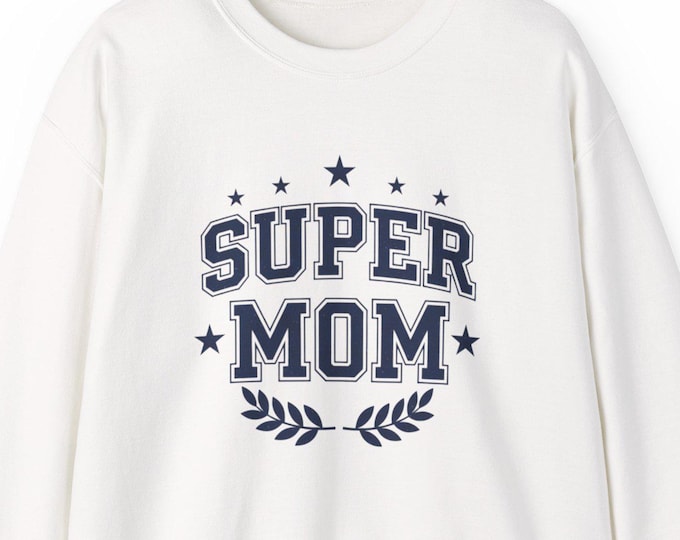 Super Mom Sweatshirt | Mom Era shirt, varsity collegiate identity