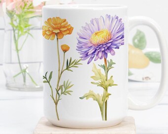 Sublimation Mug Wrap Design, Flowers Mug Sublimation, DIY Sublimation Mug Gift, Dad Sublimation Tea Mug, 15oz Sublimation Cat Mug SVG