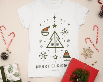 Festive Christmas T-Shirt - Merry Holiday Tee, Cute Xmas Shirts, Comfortable Christmas Tshirt for All