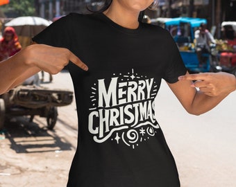 Unisex Merry Christmas T-Shirt - Cozy Cotton Festive Holiday Cheer Apparel, Unique Christmas Spirit Gift