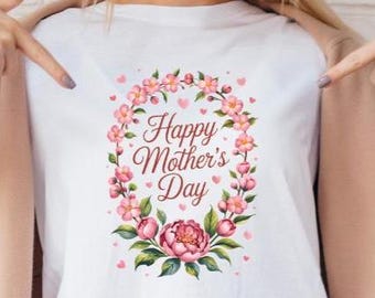 Floral Mother’s Day Tee – Mom Graphic T-Shirt, Gift for Mother’s Day, Unisex Cotton Top