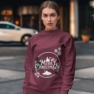 Frohe Weihnachten Sweatshirt: Unisex Urlaub Crewneck