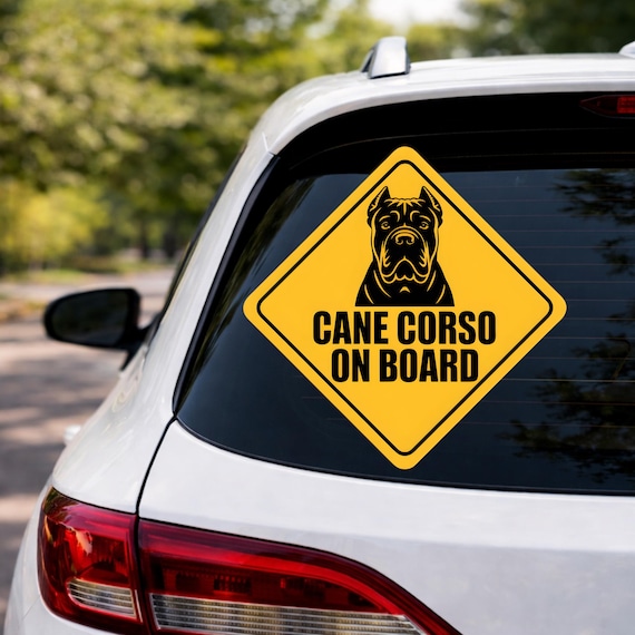 Cane Corso On Board Sticker, Guard Dog Car Decal, Corso Dog Sign, Pet Warning Sticker, Waterproof Outdoor Vinyl