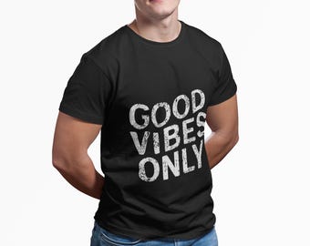 Good Vibes Only T‑Shirt – Positive Retro Tee for Men & Women, Comfort Colors