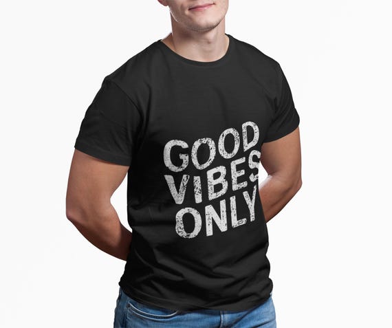 Good Vibes Only T‑Shirt – Positive Retro Tee for Men & Women, Comfort Colors
