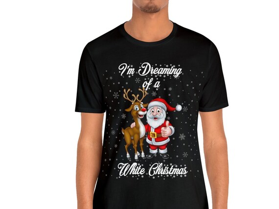Santa Claus White Christmas Tee - Holiday Spirit T-Shirt, Festive Winter Apparel, Unique Christmas Gift