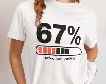 Minimalist Aesthetic Shirt with Conceptual Graphic, Modern Clean Design Tee, UI Inspired Text Style