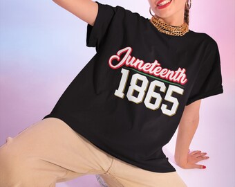 Juneteenth 1865 Unisex Heavy Cotton Tee, Celebrate Freedom, Equality Shirt, Black History Month Apparel, Gifts for Activists