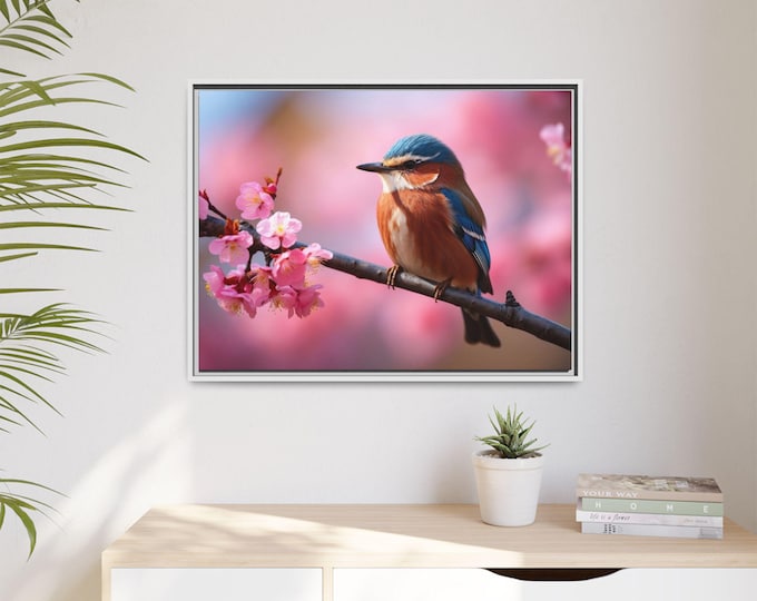 Framed Bird Canvas Art | Nature Wall Decor