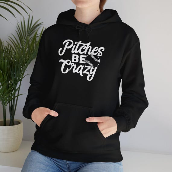 Softball Pitches Be Crazy Hoodie Sweatshirt, Man Gift Ideas, Softball Lover Gift, Unisex Sweatshirt, Softball Hoodie, Softball Gift