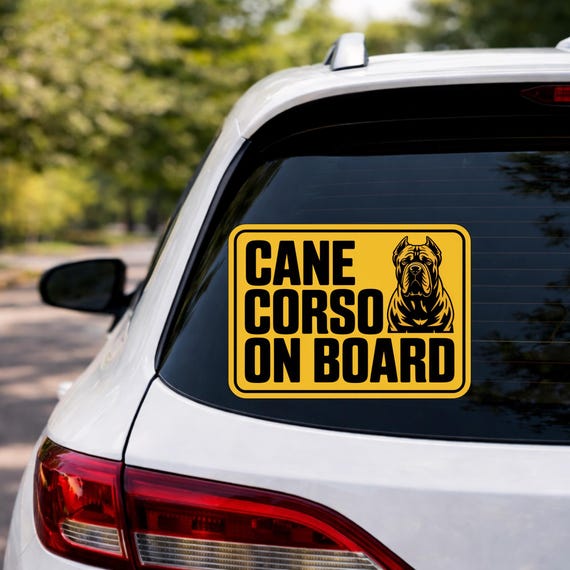 Cane Corso On Board Car Window Sign | Guard Dog Safety Decal