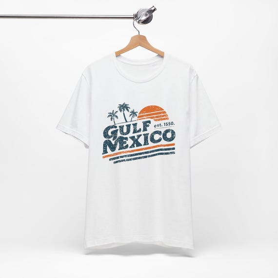 Gulf Mexico Graphic Tee, Tropical Vibe Shirt, Beachwear, Summer Casual Top, Travel Souvenir, Vacation Apparel