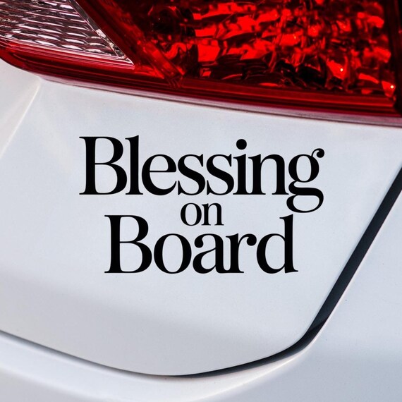 Blessing on Board Sticker | Die-Cut Transparent Outdoor Sticker
