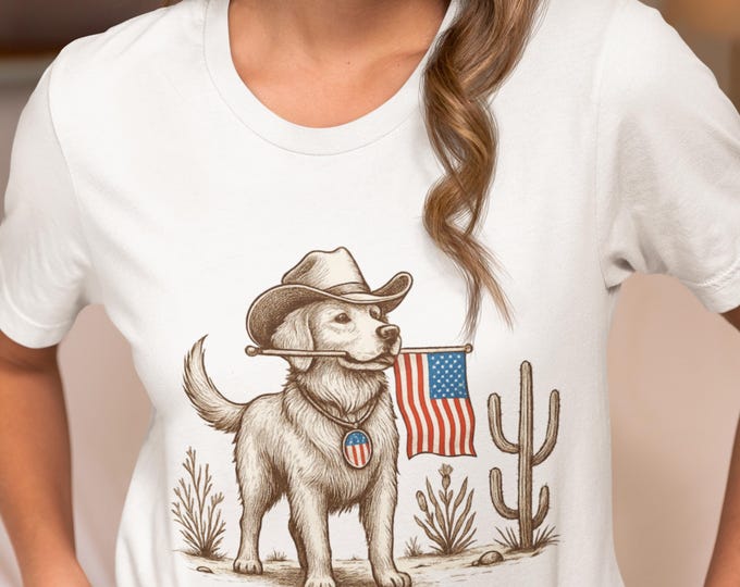 Patriotic Dog Shirt | USA Flag Graphic Tee for Dog Lovers, Unisex Casual Top