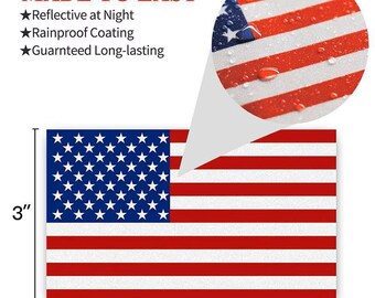 Rectangular United States American Flag Decal - Waterproof Vinyl Sticker for Cars, Windows, Bumpers & Accessories, Perfect for 4th of July