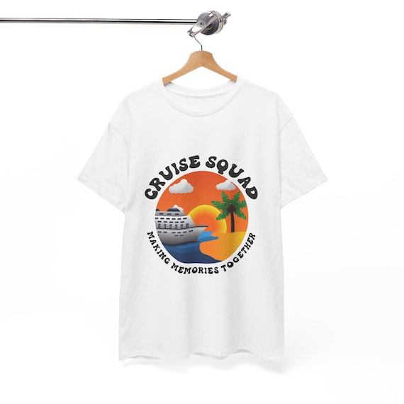 Cruise Squad 2024 T-Shirt - Sunset and Ship Design - Vacation Apparel - Making Memories Together