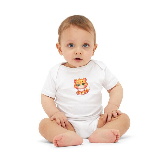Cute Kitten Infant Bodysuit Soft Cotton Baby Onesie