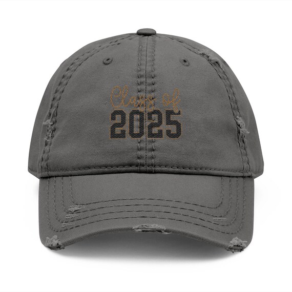 Class of 2025 Distressed Dad Hat – Vintage Graduates Cap, Senior Year Gift, Adjustable Cotton Twill Baseball Cap