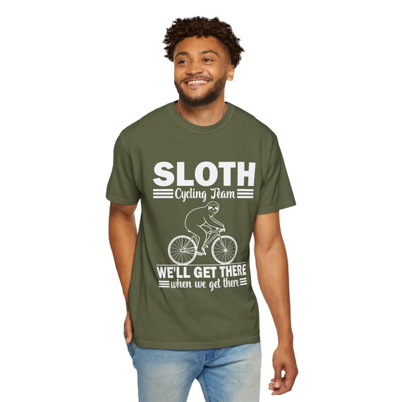 Sloth Cycling Team T-shirt Comfy Unisex Tee for Bike Lovers
