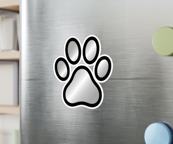 Minimal Paw Print Vinyl Sticker for Cars & Laptops – Pet Lover Gift – Weather-Resistant Black Cat Decal