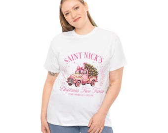 Santa's Christmas Farm Unisex Tee, Festive Holiday T-Shirt, Saint Nick's Free Farm, Winter Celebration Shirt, Xmas Gift Tee