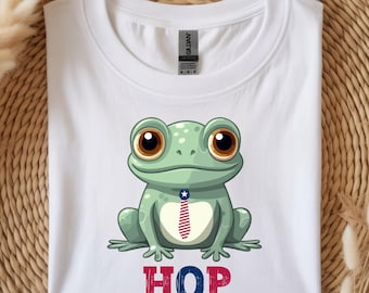 Cute Frog HOP Shirt | Funny Animal Humor Tee | Frog Lover Gift | Playful Frog Design for Spring | Cheerful Nature Graphic Top