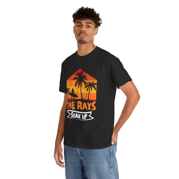 Soak Up the Rays T-Shirt - Retro Surfing Beach Design Tee