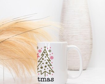 Mug Deluxe 15oz, Large Christmas Mug, Festive Holiday Coffee Cup, Dishwasher Safe Ceramic Mug, Customizable Gift for Hot Beverages