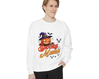 Spooky Mama Halloween Sweatshirt: Comfort Colors Unisex Fall Fashion