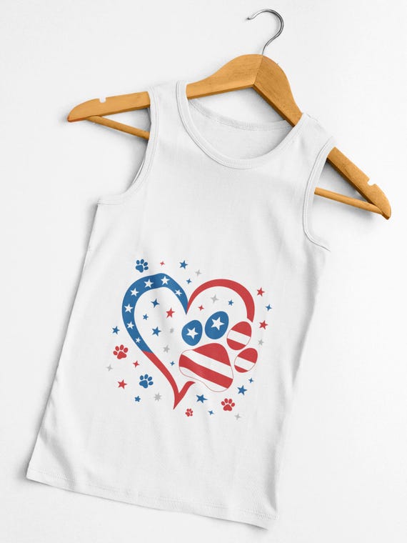 Patriotic Love Tank, Unisex Jersey Tank Top, 4th of July Shirt, Independence Day Apparel, Summer Love Tee, USA Heart Print
