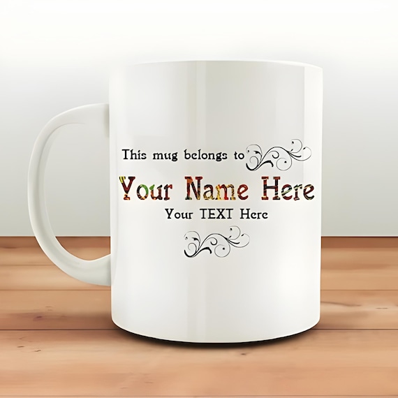 Personalized Photo Mug with Name | Custom Coffee Mug Gift for Family, Friends or Coworkers | Add Your Text or Picture