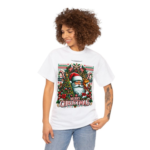 Merry Christmas Santa Claus Rocker Guitar Player Gift Idea T-Shirt