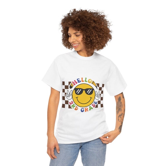 Hello 3rd Grade Shirt – Cute Back to School T-Shirt for Students or Teachers, Fun Third Grade Outfit for Boys and Girls