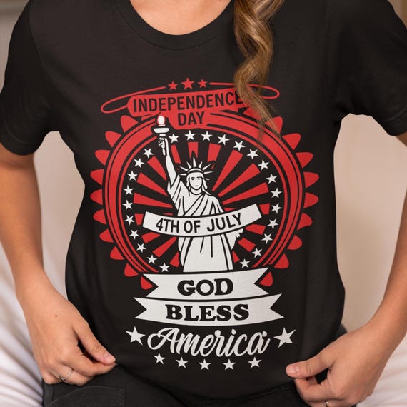 God Bless America T-Shirt – Unisex Independence Day Tee, Patriotic 4th of July Top