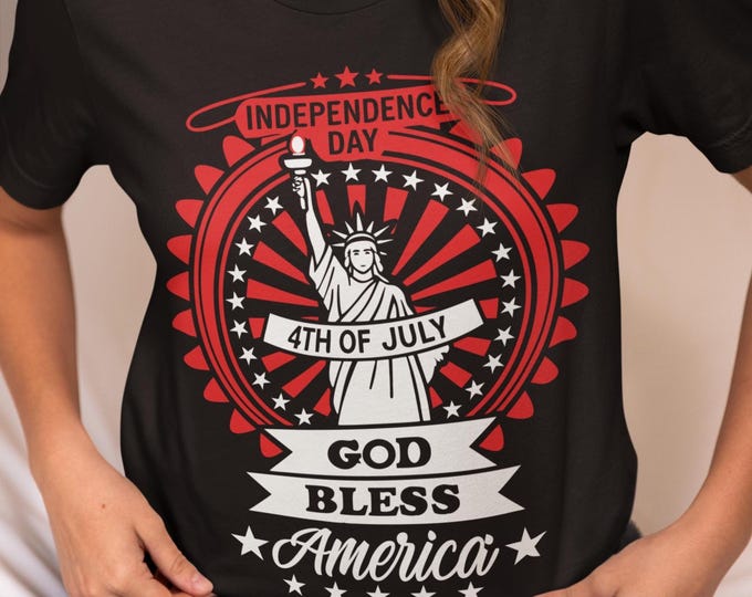 God Bless America T-Shirt | Unisex Patriotic Tee for 4th of July | Independence Day USA Shirt