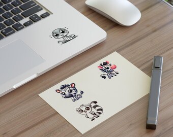 Cute Animal Sticker Sheets, Fun Decor for Laptops, Journals, Water Bottles, Gift for Kids, Stationery Supplies