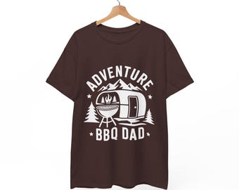 Adventure BBQ Dad T‑Shirt – Unisex Heavy Cotton Tee for Grill & Outdoor Dad Gift