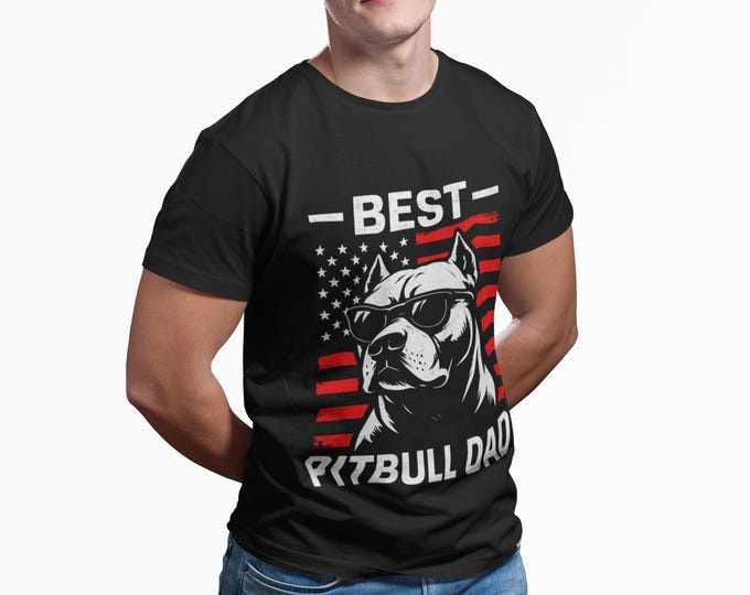 Funny Pitbull Dad T-Shirt | Unisex Cotton Graphic Dog Lover Tee