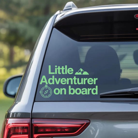 Little Adventurer on board Sticker | Die-Cut Outdoor Sticker