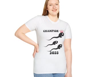 Funny Sperm Hero T-Shirt | Comfy Unisex Novelty Tee with Crown | Hilarious Gift Idea for Men & Women, Perfect for All Occasions