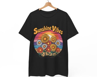 Sunshine Vibes T-Shirt – Positive Graphic Tee, Summer Unisex Cotton Top, Casual Everyday Shirt S–5XL