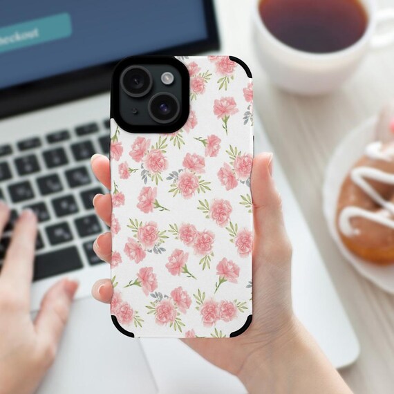 Flowers Phone Case, Floral Design iPhone & Samsung Cover, Cute Flower Phone Accessory, Stylish Gift for Her, Vibrant Colorful Print