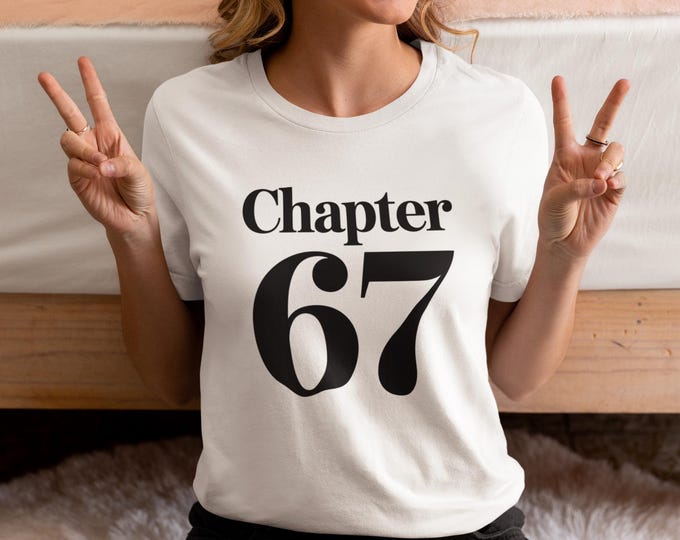 Minimal typography shirt with a clean chapter design, created for modern aesthetic lovers who appreciate simple, conceptual text graphics.