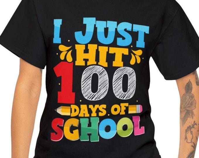 100 Days of School T-Shirt | Funny 100th Day Celebration Tee for Kids and Teachers | Classroom Party Shirt