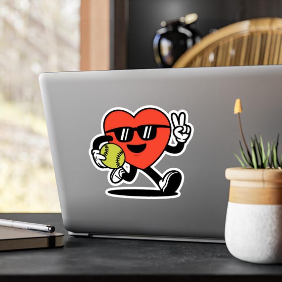 Personalized Softball Vinyl Decals – Kiss‑Cut Waterproof Stickers for Water Bottle, Helmet & Tumbler, Softball Mom And Player Gift