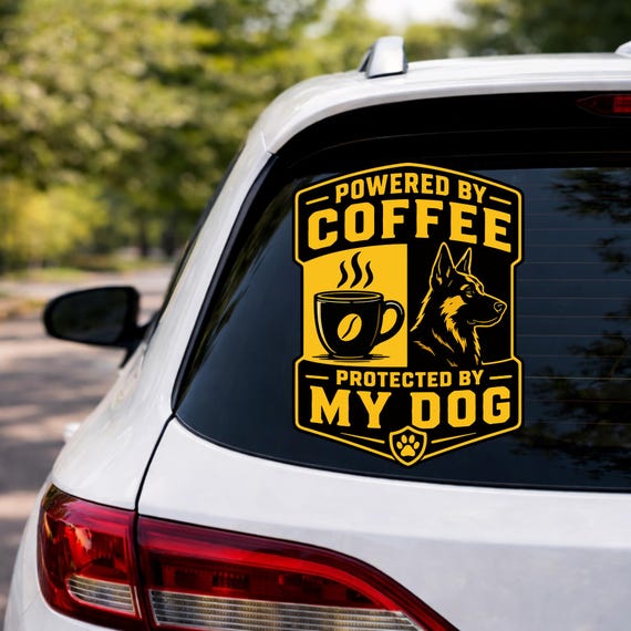 Easily Distracted By Dogs Car Sticker, Funny Warning Window Decal, Waterproof Vinyl, Dog Mom Gift, Pet Lover Car Sign